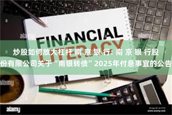 炒股如何放大杠杆 南 京 银 行: 南 京 银 行股份有限公司关于“南银转债”2025年付息事宜的公告