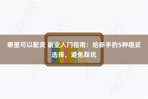 哪里可以配资 副业入门指南:给新手的5种稳妥选择,避免踩坑