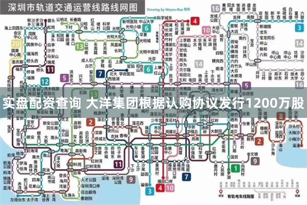 实盘配资查询 大洋集团根据认购协议发行1200万股