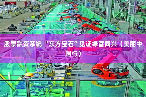 股票融资系统 “东方宝石”见证绿富同兴（美丽中国行）