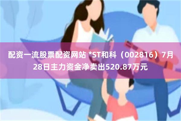 配资一流股票配资网站 *ST和科（002816）7月28日主力资金净卖出520.87万元